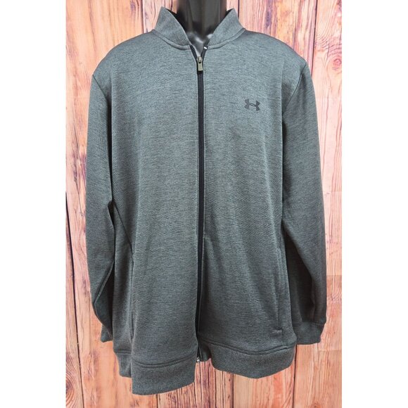 Under Armour Mens Storm Full Zip Grey Jacket XXL Polyester Elastane Loose Fit - Picture 1 of 9